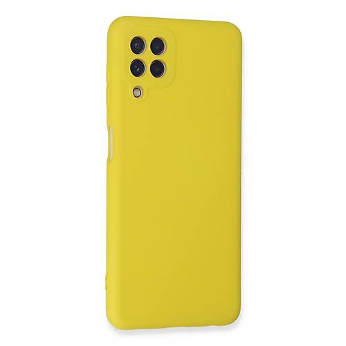 Galaxy A22 K�l�f Nano i�i Kadife Silikon - Sar�