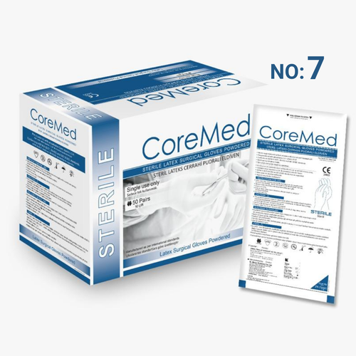 Steril Cerrahi Eldiven - 7 Numara - Pudral� - Lateks