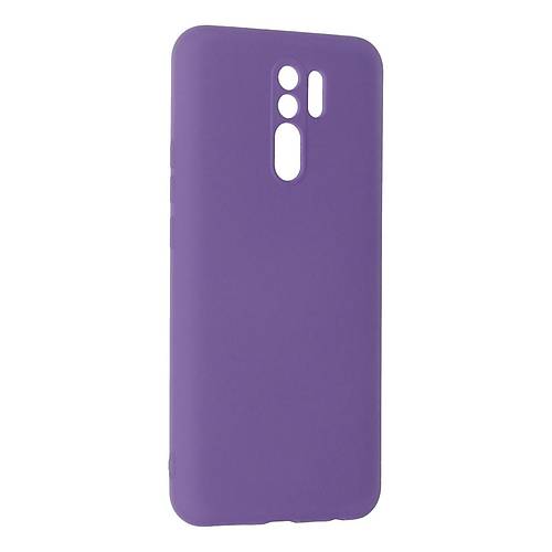 Redmi 9 K�l�f Nano i�i Kadife Silikon - Mor