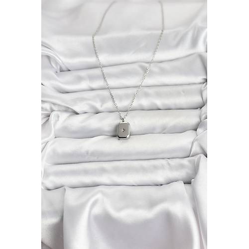 316L �elik Zincir G�m�� Renk Minimal Kutup Y�ld�z� Model Kad�n Kolye