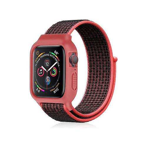 Watch 42mm Has�rl� C�rtc�rtl� Kasal� Kordon - Siyah-Pembe