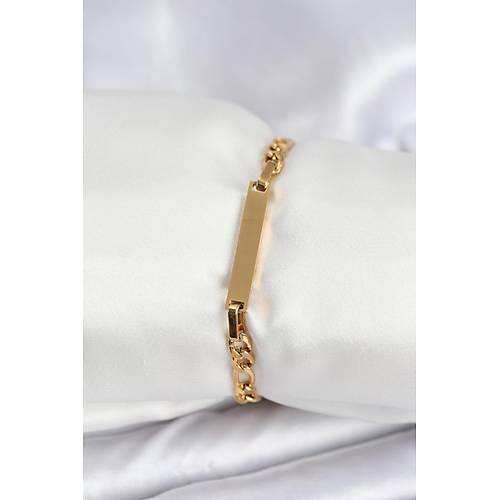 316L �elik Gold Renk Yaz� Yazmaya Uygun Kad�n Bileklik
