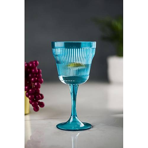 Akrilik Aquamarin Tekli Kadeh & Su Me�rubat Kahve Yan� Barda�� 300 ml ( Cam De�ildir )
