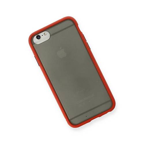 iPhone 6 K�l�f Montreal Silikon Kapak - K�rm�z�