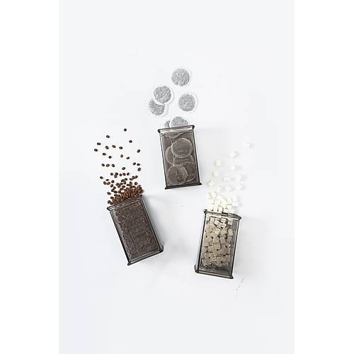 Akrilik F�me �eker Kahve �ay Kavanozu 500 Ml (Vakum Kapak )