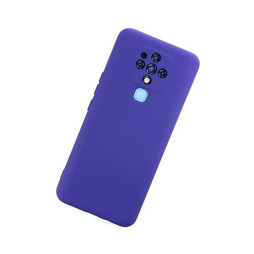 Camon 16 K�l�f Nano i�i Kadife Silikon - Mor