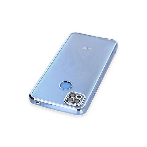 Redmi 9C K�l�f Razer Lensli Silikon - A��k Mavi