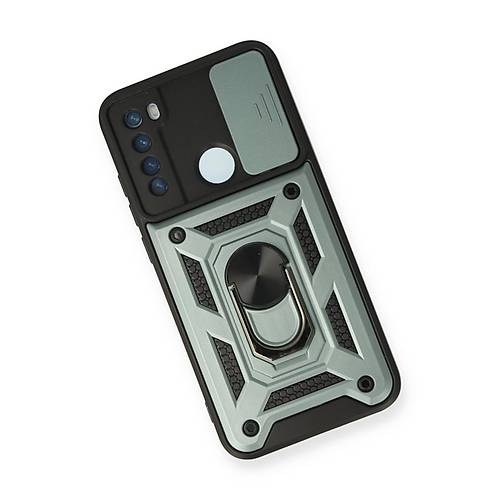 Redmi Note 8 K�l�f Pars Lens Y�z�kl� Silikon - Ye�il