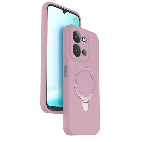 Redmi 15C 4G Regal Magsafe Standl� Kapak - A��k Pembe