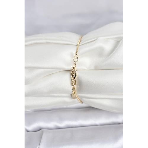 CM 14K Gold Renk Barl� Y�lan Zincir Model Kad�n Bileklik