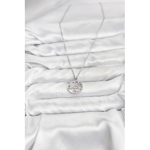 316L �elik Zincir G�m�� Renk �ans Kolyesi Model Zirkon Ta�l� Kad�n Kolye