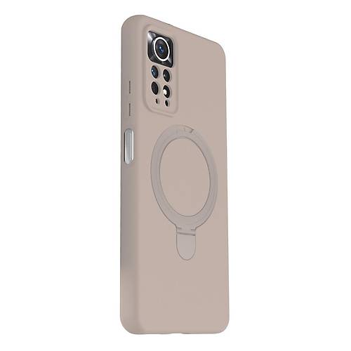 Redmi Note 12 Pro 4G Regal Magsafe Standl� Kapak - ��l Titanyum