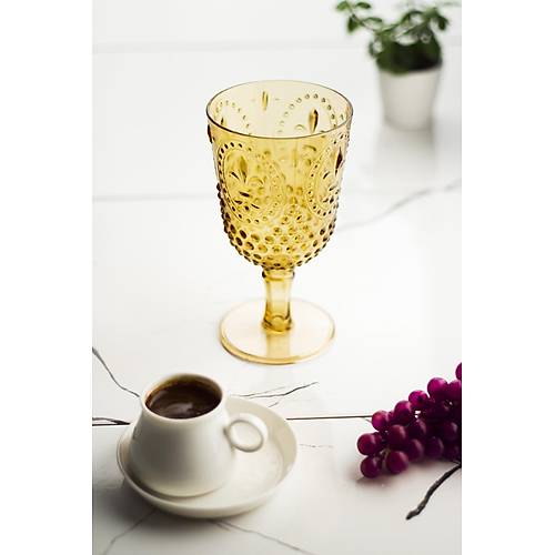 Akrilik Amber Tekli Kadeh & Su Me�rubat Kahve Yan� Barda�� 450 ml ( Cam De�ildir )