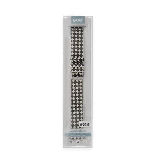 Watch 38mm Karo Motif Kordon - Siyah