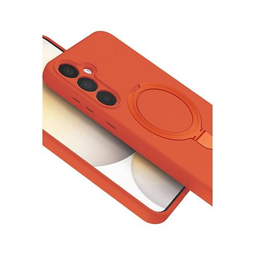 Galaxy A25 5G Regal Magsafe Standl� Kapak - Turuncu