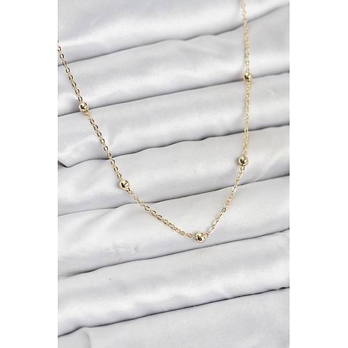CM Gold Renk Top Zincirli Kad�n Kolye