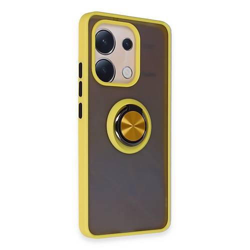 Redmi Note 13 4G K�l�f Montreal Y�z�kl� Silikon Kapak - Sar�