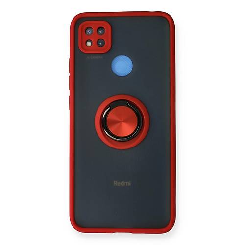 Redmi 9C K�l�f Montreal Y�z�kl� Silikon Kapak - K�rm�z�