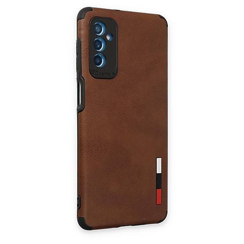 Galaxy M52 5G K�l�f Loop Deri Silikon - Kahverengi