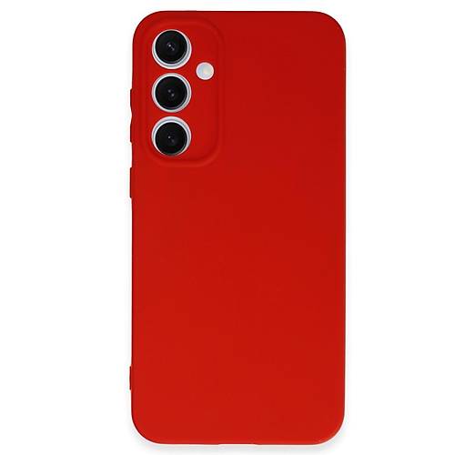 Galaxy S24 FE K�l�f Nano i�i Kadife Silikon - K�rm�z�