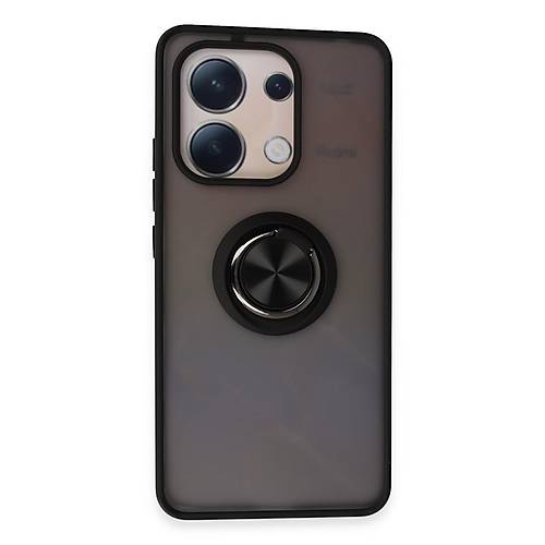 Redmi Note 13 4G K�l�f Montreal Y�z�kl� Silikon Kapak - Siyah