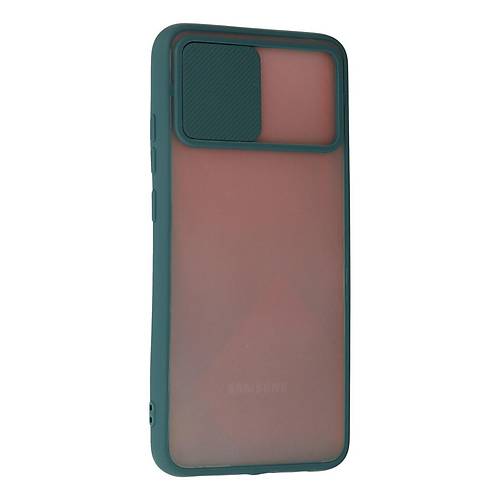 Galaxy A03S K�l�f Palm Buzlu Kamera S�rg�l� Silikon - Ye�il