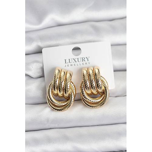 Gold Renk Halka Modelli Pirin� Kad�n K�pe