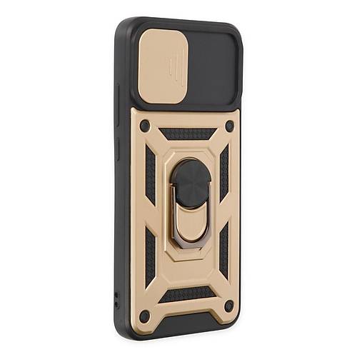 Galaxy A03 K�l�f Pars Lens Y�z�kl� Silikon - Gold