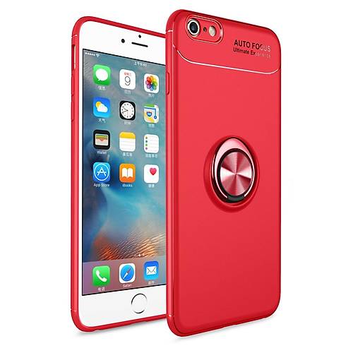 iPhone 6 K�l�f Range Y�z�kl� Silikon - K�rm�z�