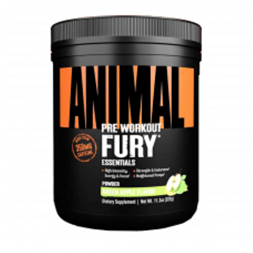Animal Fury Pre Workout Ye�il Elma 322 gr