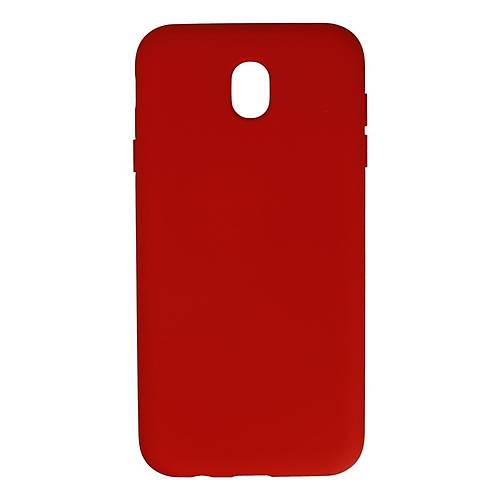 Galaxy J7 Pro / J730 K�l�f Nano i�i Kadife Silikon - K�rm�z�