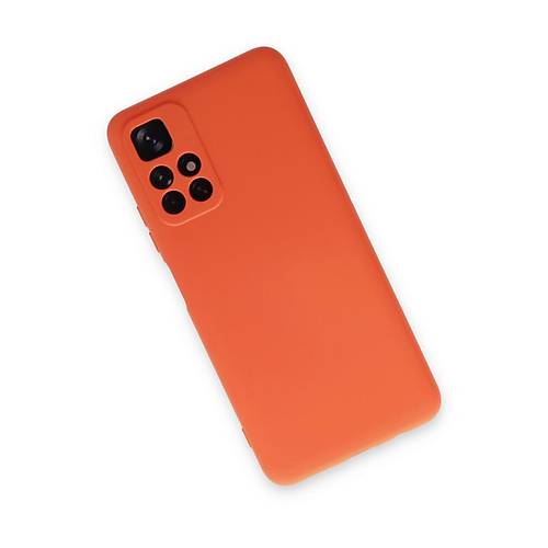 Redmi Note 11T K�l�f Nano i�i Kadife Silikon - Turuncu