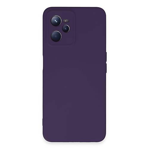 Realme C35 K�l�f Nano i�i Kadife Silikon - Mor