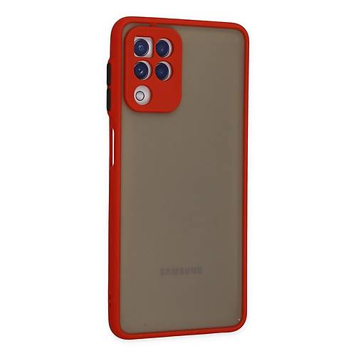 Galaxy A22 K�l�f Montreal Silikon Kapak - K�rm�z�