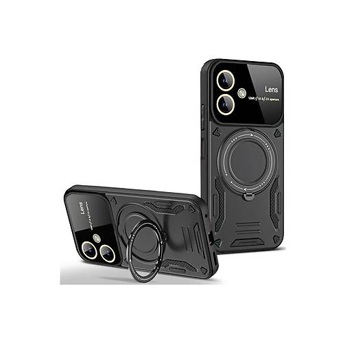 Galaxy A05 K�l�f Joy Lens Standl� Kapak - Siyah