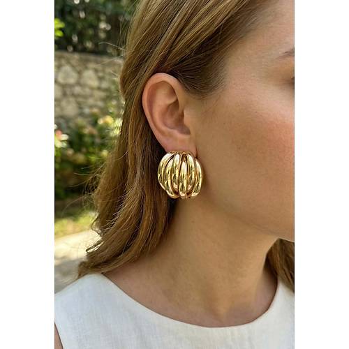 Pirin� Gold Renk Vintage Kad�n K�pe