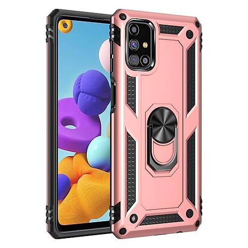 Galaxy M51 K�l�f Sofya Y�z�kl� Silikon Kapak - Rose
