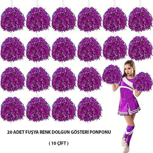 10 �ift ( 20 Adet ) Mor Renk 23 Nisan 19 May�s 29 Ekim Okul G�steri Ponponlar�