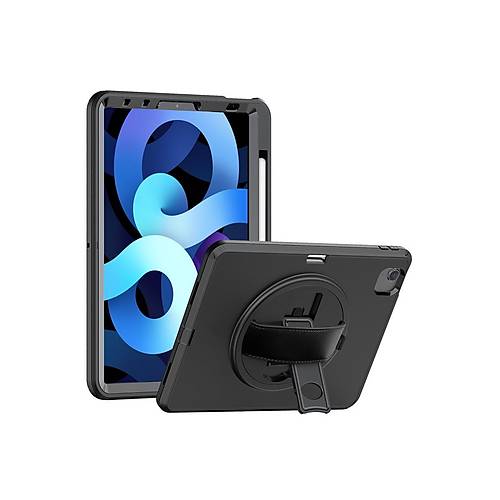iPad 2022 10.9 (10.nesil) K�l�f Hand Strap Tablet K�l�f� - Siyah