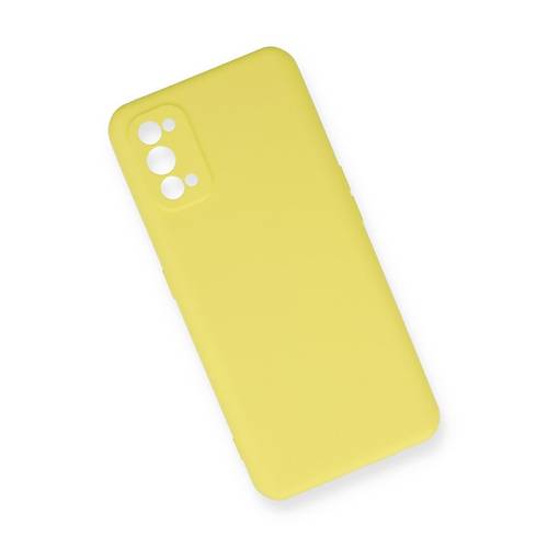 Realme 7 Pro K�l�f Nano i�i Kadife Silikon - Sar�