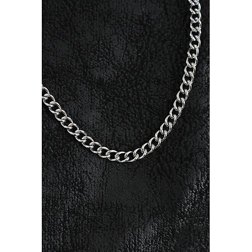 316L �elik Klasik Oval Zincir Model G�m�� Renk Erkek Kolye