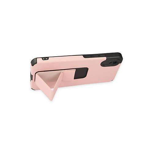 Redmi 9A K�l�f Mega Standl� Silikon - Pudra