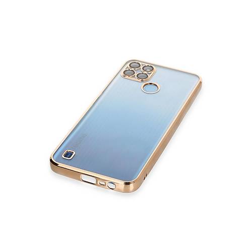 Realme C25Y K�l�f Razer Lensli Silikon - Gold