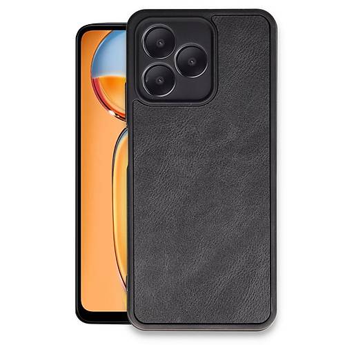 Realme Note 50 4G K�l�f Aras Deri Kapak - Siyah
