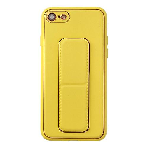 iPhone 7 K�l�f Coco Deri Standl� Kapak - Sar�
