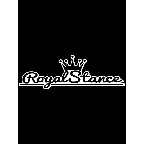 Royal Stance Yaz�l� Oto Sticker Siyah Beyaz 35x10 cm