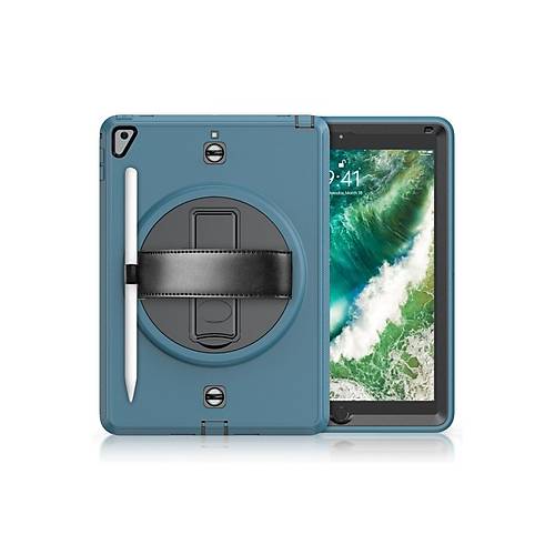 iPad 5 Air 9.7 K�l�f Strap-C Otterbox Tablet Kapak - Mavi