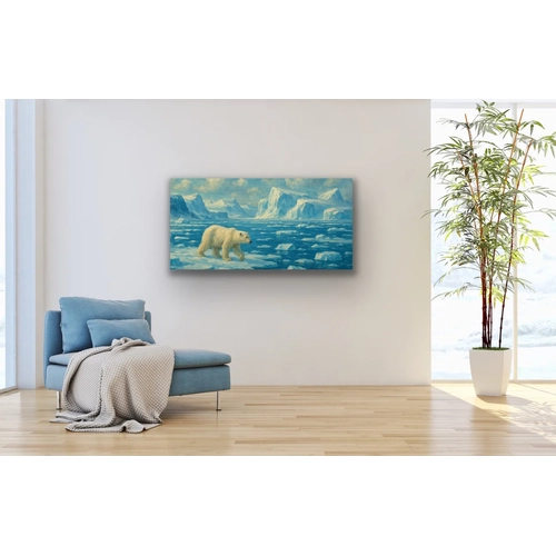 Yaln�z Kutup Ay�s� Kanvas Tablo 60x120cm