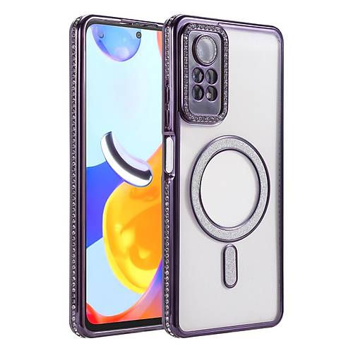 Redmi Note 12 Pro 4G Joke Simli Magneticsafe K�l�f - Derin Mor