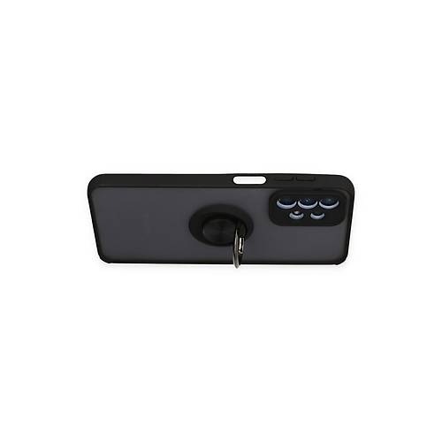 Galaxy A23 4G K�l�f Montreal Y�z�kl� Silikon Kapak - Siyah